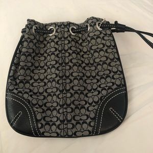 COACH Signature Black Wristlet Purse